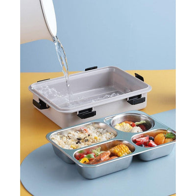 4 Compartment Lunch Box Stainless Steel Tiffin Box