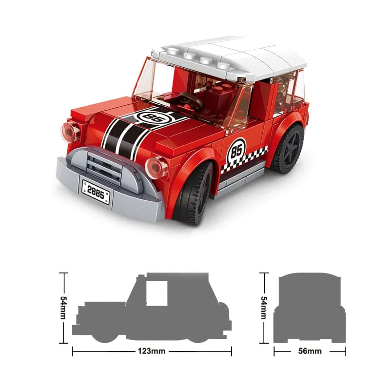 Retro Look Red Car (115 Pcs)