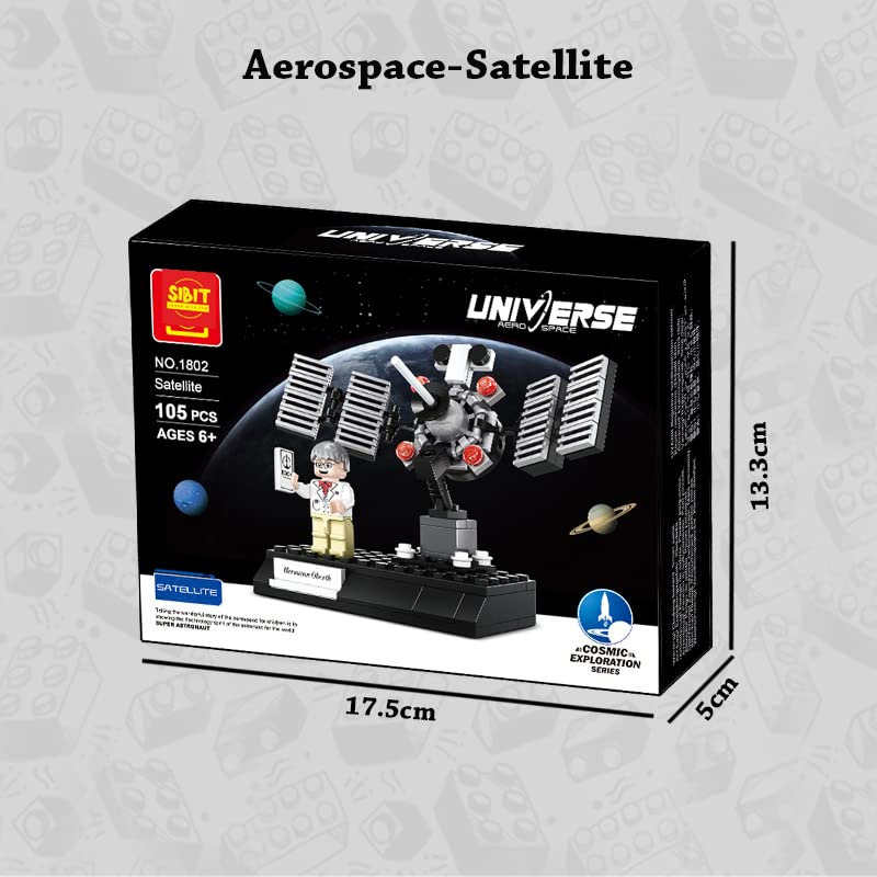 Aerospace Satellite Toy Building Blocks Kit (105 Pcs)