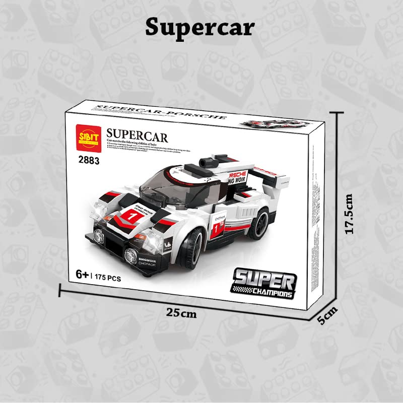 Supercar Building Blocks Toys (175-Piece)