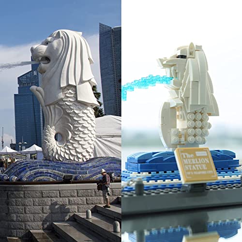 Singapore Merlion Model Building Block Set (503 Pieces)