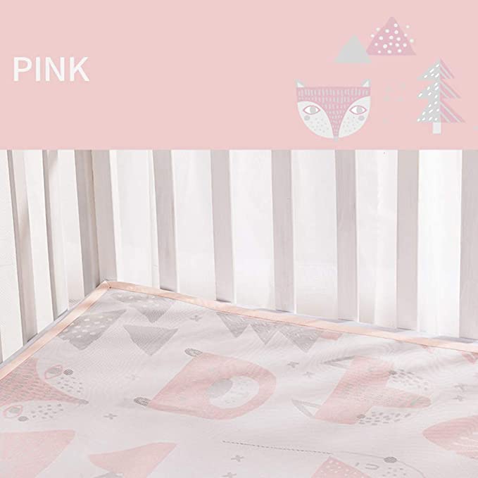 Baby Mattress Protector Multipurpose Mat-Pink-Large