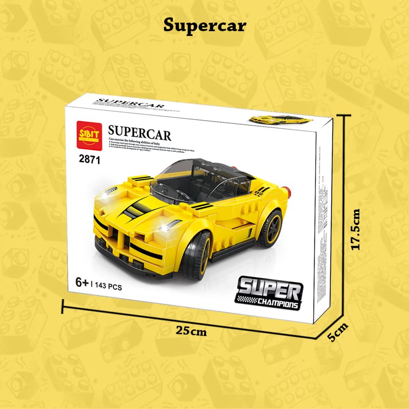 Yellow Ferrari DIY Blocks (143 Pieces)