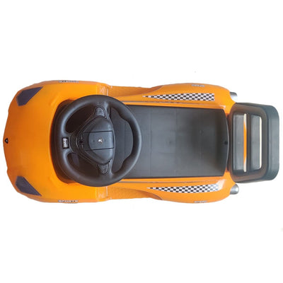 Ride on & Push Car with Horn, Steering, Backrest and Under Seat Storage - Orange