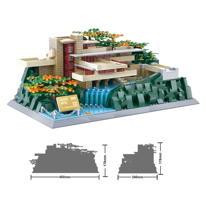 Fallingwater Building Blocks Set (1220 Pieces)