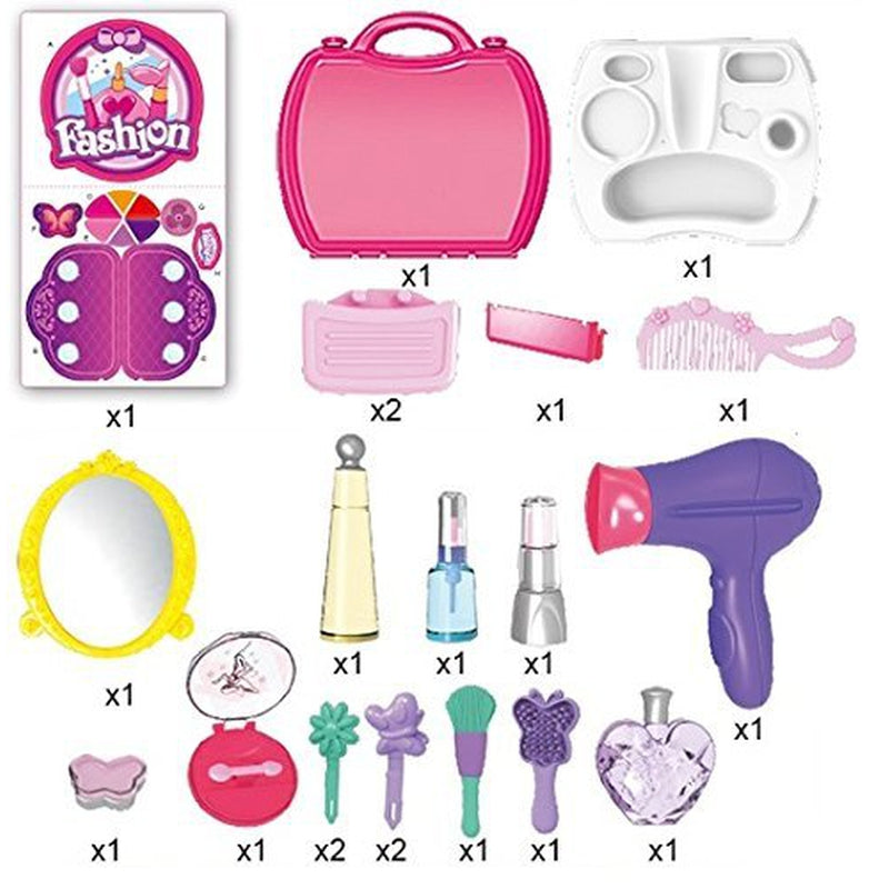 Carry Along Beauty Set with Briefcase and Accessories (21 Pieces)