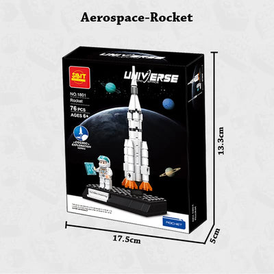 Aerospace Rocket Toy Building Blocks Kit (76 Pcs)