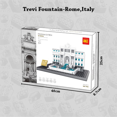 Trevi Fountain Model Building Block (667 Pieces)