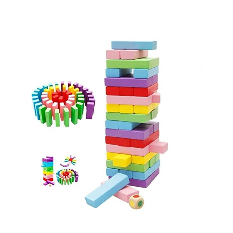 Stackeez Coloured Canister - Building Game (54 Pieces)