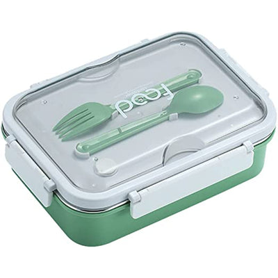 Stainless Steel Bento Box (Sealed & Leak-proof Lunch Box) - Green