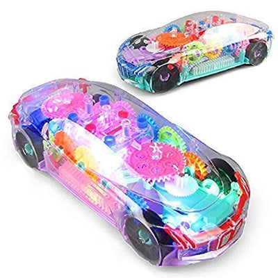 Transparent Concept Racing Car with 3D Flashing Lights (With Battery)