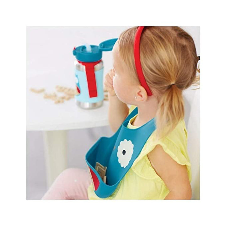 Zoo Fold & Go Silicone Bib
-Owl