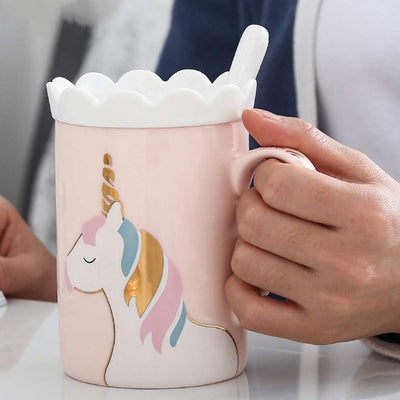 This cute unicorn cup makes the mornings brighter. A perfect gift for girls who  have a unicorn collection among their toy collection.This cute unicorn cup makes the mornings brighter. 