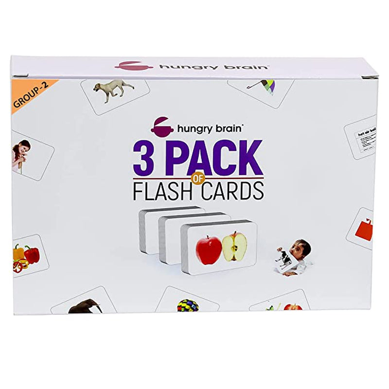 Pack Of 3 (Group 2) Actions, Domestic Animals & Transports Flash Cards for Kids