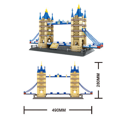 Building Block Toys Tower Bridge London, England Model (1054 Pieces)