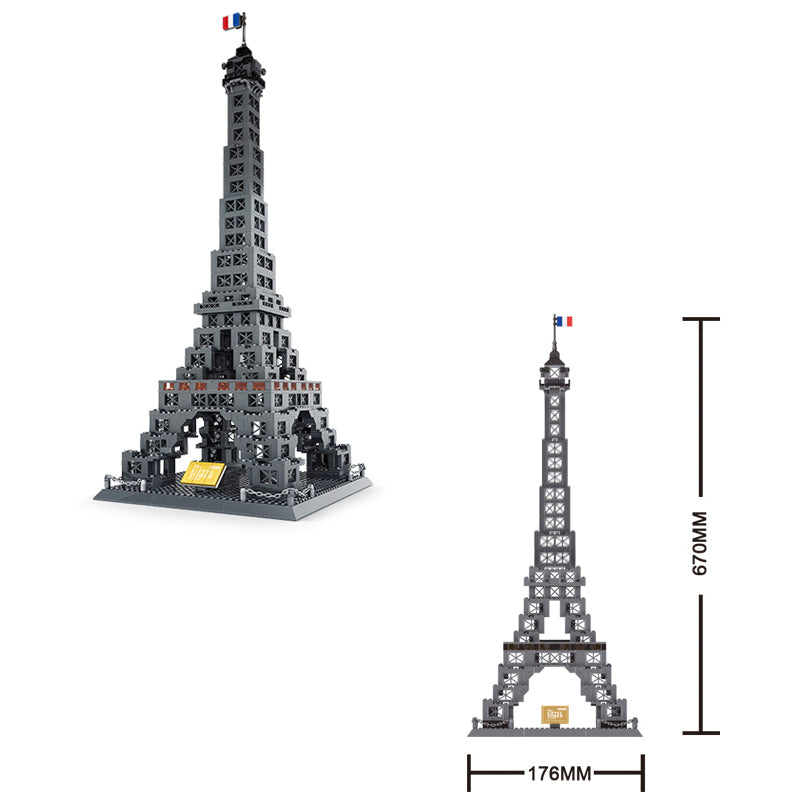 Building Block  Eiffel Tower Model (1002 Pieces)