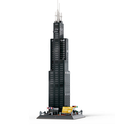 Willis Tower Model Building Block Toys Set (1241 Pieces)