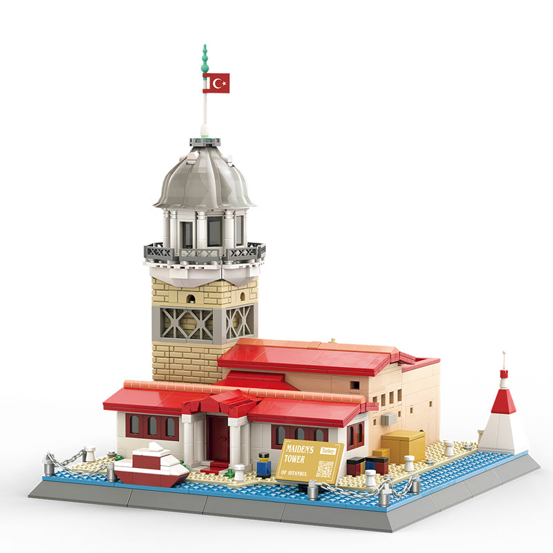 Istanbul Maiden's Tower of Moscow Turkey Building Blocks Set (910 Pcs)