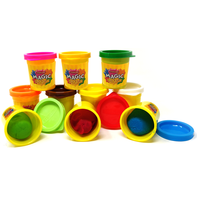 Magic Dough Set of 10 Tubs - 50g (2-8 Years)