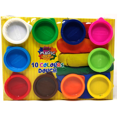 Magic Dough Set of 10 Tubs  (25 Gms)