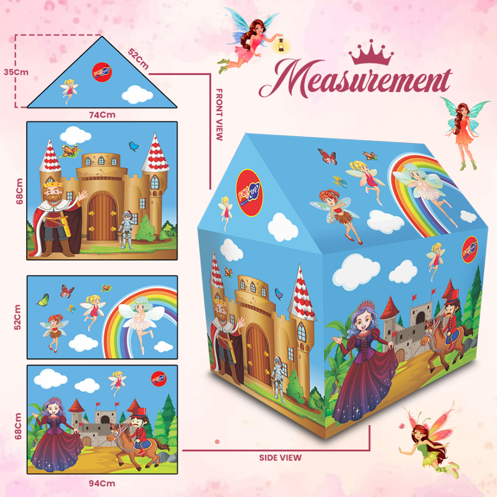 Princess Theme Play Tent House for Kids.  (Multicolor)