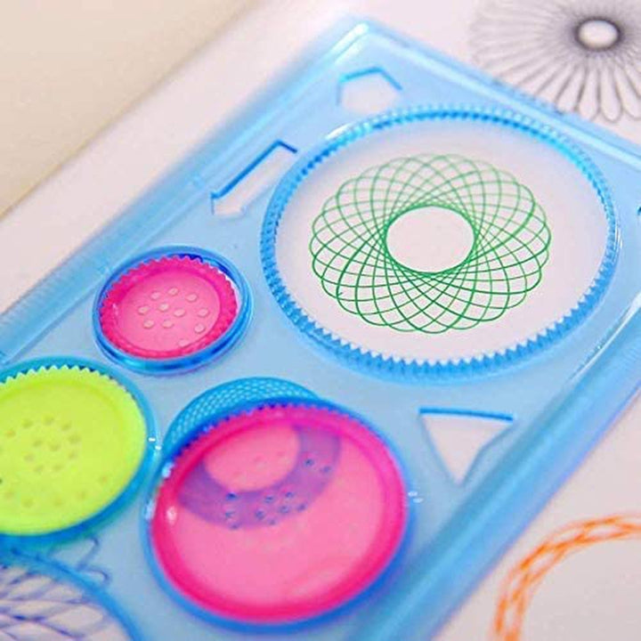 Spirograph Stencil Design Ruler Art Stencils Geometric Wheel MU-6242 Embroidery hoop Stencil (Pack of 2, Solid Circle)