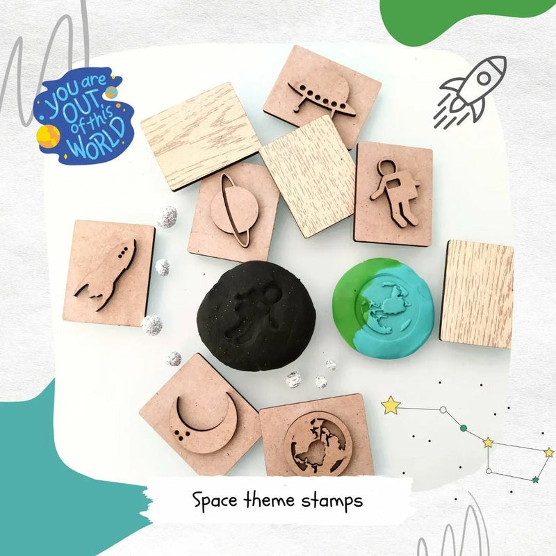 Set of 9 Space Theme Stamp Set (3-8 Years)