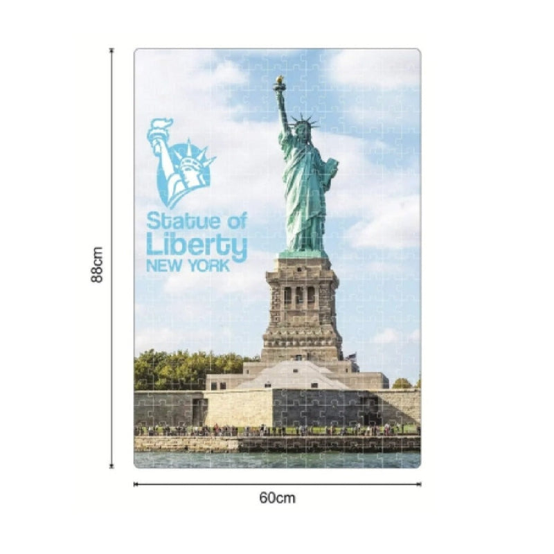 Statue of Liberty New York Jumbo Jigsaw Puzzles 500 Pieces Flawless Fit Fun Activity Indoor Game Big Size for Gift Kids and Adults