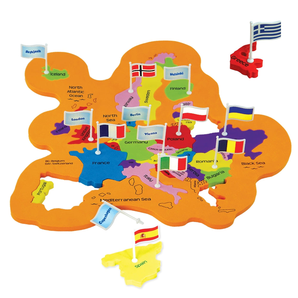 Mapology World with Flags & Capitals Puzzle Frame Set