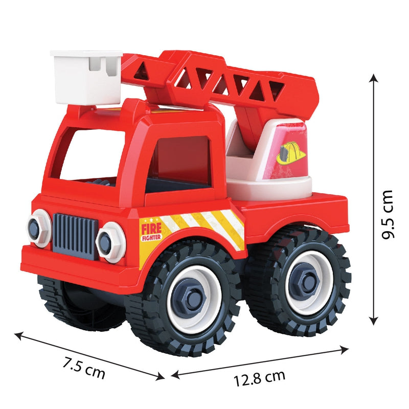 Mighty Machines Buildables- Skylift | Build & Combine Vehicle| Easy To Build Pull Back & Friction Vehicle