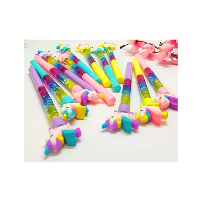 Cute Glitter Ink Gel Pens Unicorn Eraser (Set of 3)