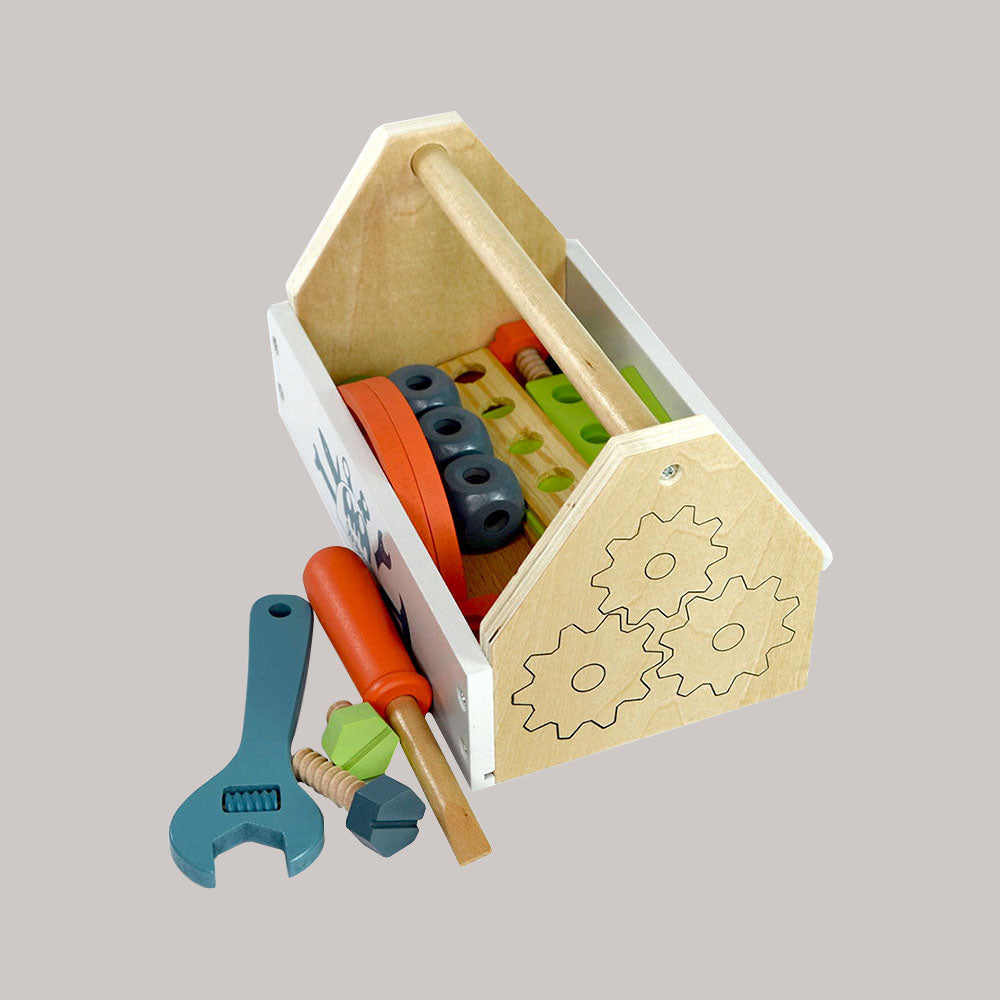 Pretend Play Toy Wooden Toy Tool Kit - Fix it up Wooden Toy (32 Pcs)