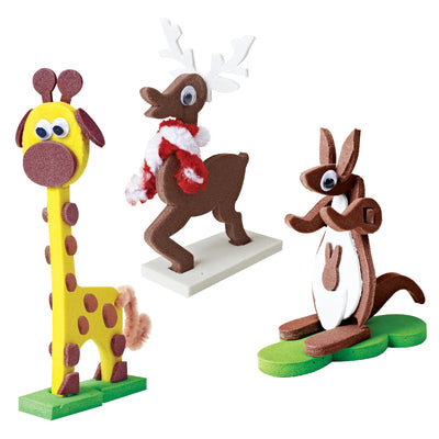 Mapology Animals 3D Models Assemble Game (13 Animal cut-out sets)
