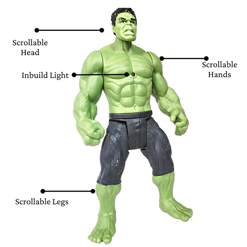 Hulk Action Figure Toy | Inbuild Light (12 inch)