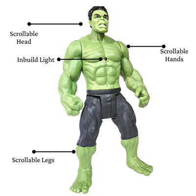 Hulk Action Figure Toy | Inbuild Light (12 inch)