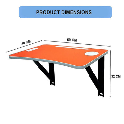 Wall Mounted Study Table With Cup & Mobile/Tablets Holders