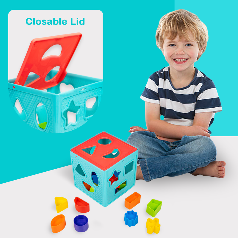 Shape Sorter Cube Senior (18 Pieces)