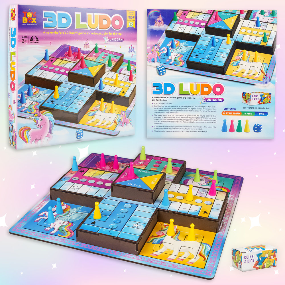 3D Unicorn Ludo Game