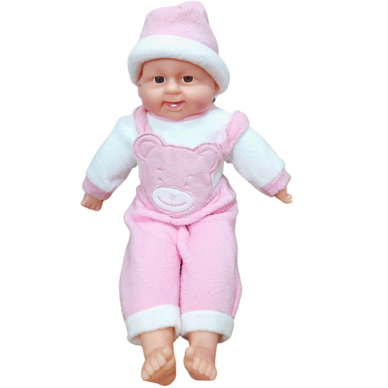 Musical Laughing Baby | | Baby Doll (Size: 40 cm) (Pink)