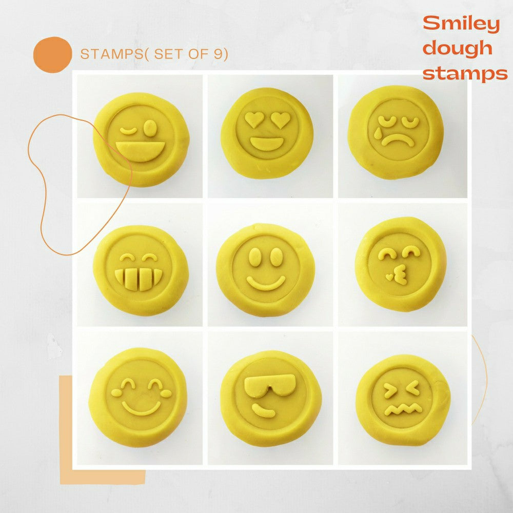 Smiley Play Dough Stamp Set | Wooden Toy