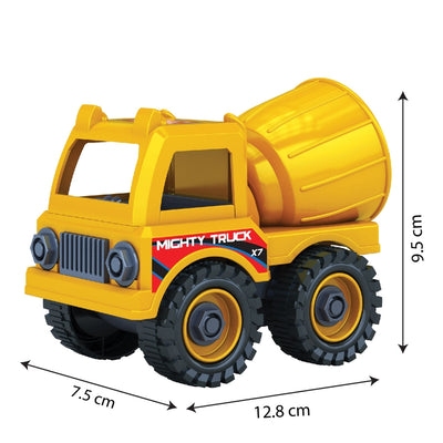 Mighty Machines Buildables-Concrete Mixer| Build & Combine Vehicle| Easy To Build Pull Back & Friction Vehicle