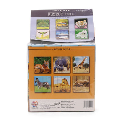 Educational Puzzle Cube Wild Animal