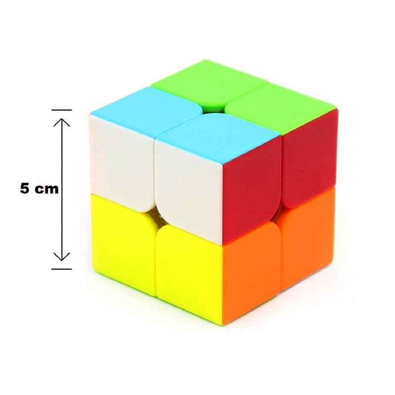 IQ Brain Storm Teaser 2x2 Inches Speed Cubic Square Shape Magic Puzzle Cube Toy for Kids & Adults- Multicolor