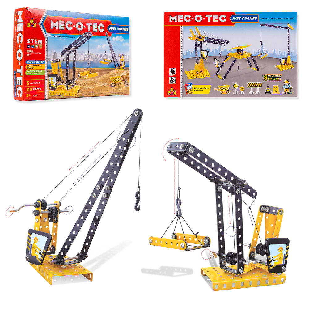 Mec O Tec Just Crane Building & Construction Play Set - 110 Pieces (6-10 Years)