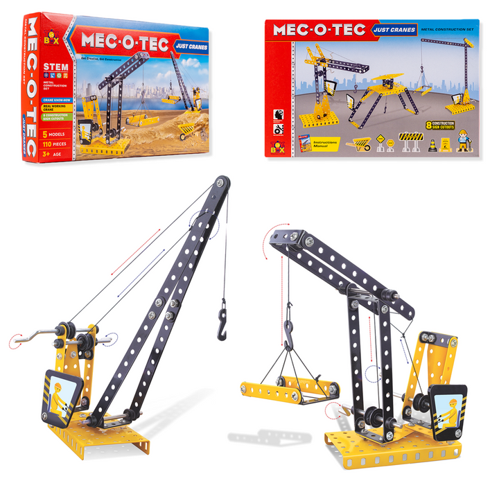 Mec O Tec Just Crane Building & Construction Play Set - 110 Pieces (6-10 Years)