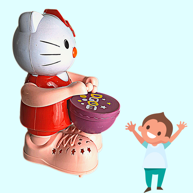 Buy Rotating Cat Beat Drummer Toy with Flashing Lights Music (6