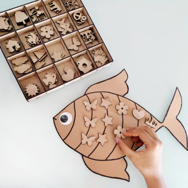 Wooden Cutouts for Art & Crafts | Craft Kit for Kids