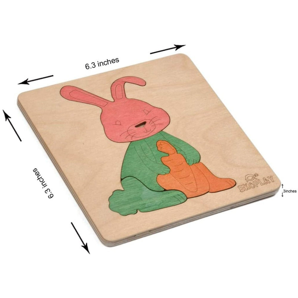 Happy Rabbit - Wooden Puzzle