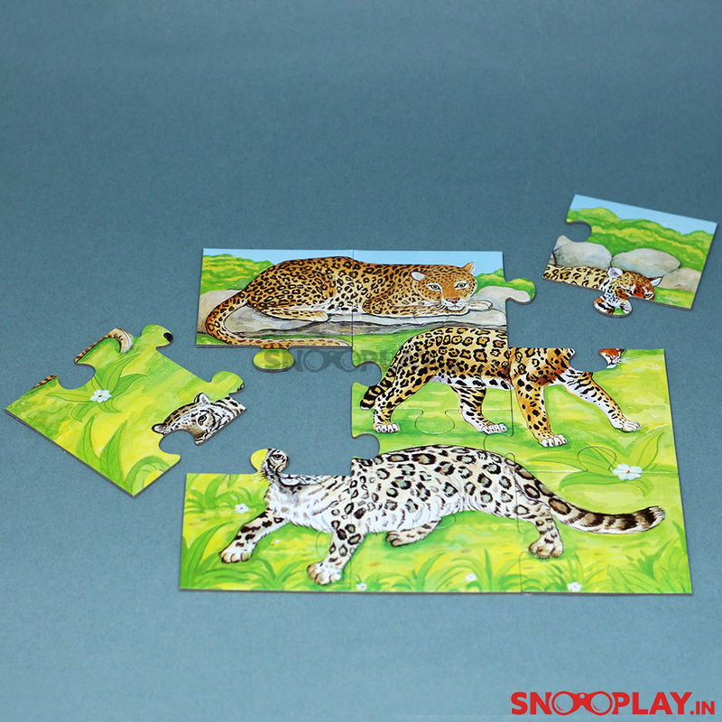 Set of 4  Animals Jigsaw Puzzles - Series 4 (2-4 Years)