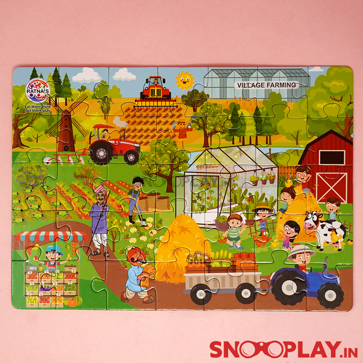 4 in 1 City and Village Life Jigsaw Puzzles For Kids